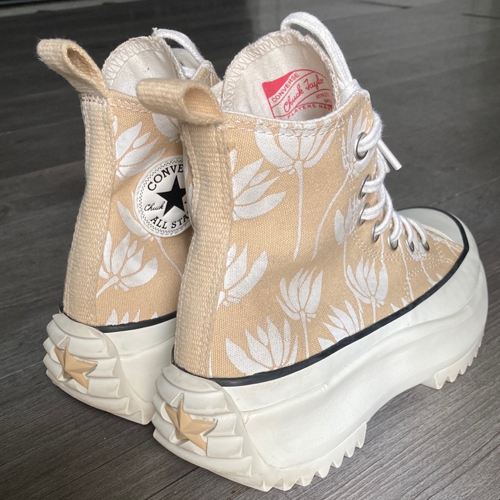 Converse Women’s Platform Canvas Run Star Hike Summer Spirit Floral High-Tops - Picture 8 of 15